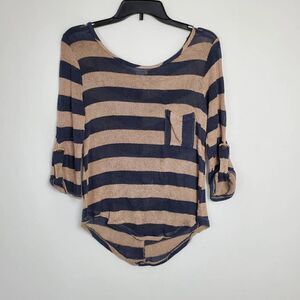Charming Charie Size XS Stripe 3/4 sleeve Top